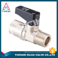 Brass Mini Ball Valve For Gas M/F 1/4" Spray painting natural gas ball valve Made in Yuhuan Oujia Valve Company